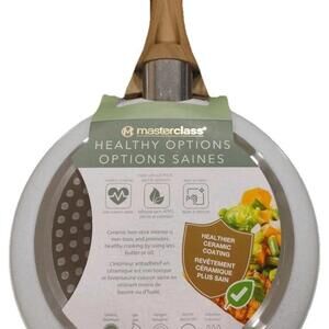 Masterclass Healthy Options Ceramic 8-Inch Skillet - Mint Frying Pan Dark Handle